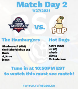 10:50 - Master The Hamburgers (Master): NSC | Shadowvail (GM) NSC | theblobofglob22 (C) NSC | Buck NSC | J_Krue NSC | josan vs Hot Dogs (Master): PuP | Astro (GM) PuP | AJ (C) PuP | wkyle PuP | alittle PuP | MrAnderson